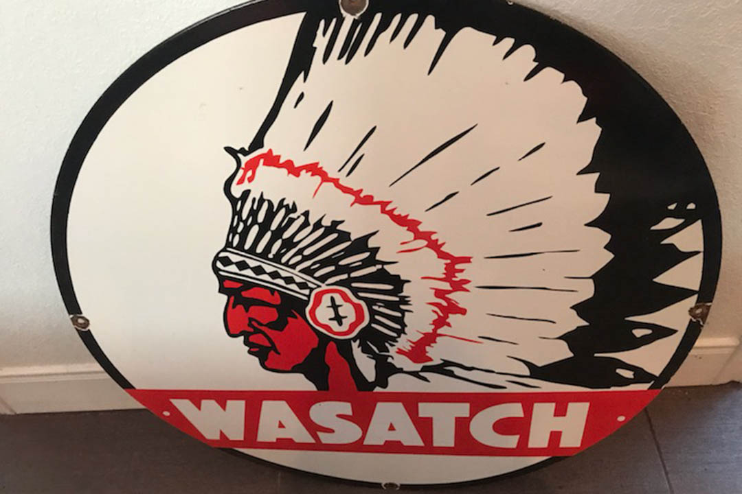 0th Image of a N/A WASATCH GASOLINE OIL SIGN