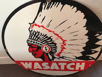 Image 1 of 1 of a N/A WASATCH GASOLINE OIL SIGN