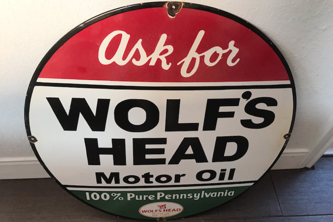0th Image of a N/A WOLFS HEAD OIL SIGN