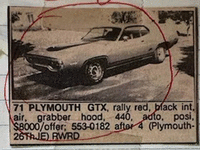 Image 5 of 5 of a 1971 PLYMOUTH GTX ROADRUNNER