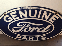 Image 2 of 2 of a N/A GENUINE FORD PARTS SIGN
