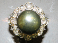 Image 2 of 5 of a N/A SOUTH SEA PEARL DIAMOND RING