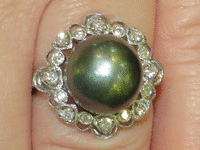 Image 4 of 5 of a N/A SOUTH SEA PEARL DIAMOND RING