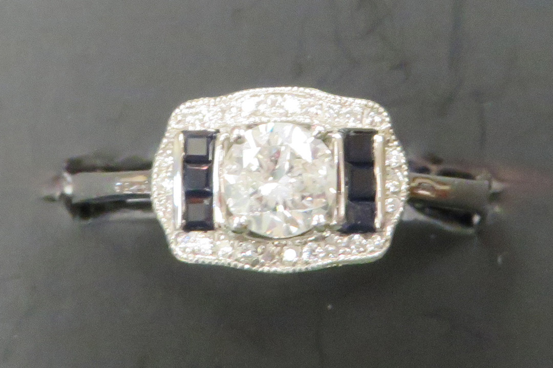 0th Image of a N/A LADY DIAMOND SAPPHIRE SOLITAIRE RING