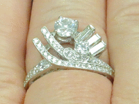 Image 3 of 5 of a N/A 18K WHITE GOLD DIAMOND RING