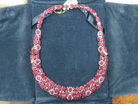Image 2 of 3 of a N/A NATURAL BURMESE RUBY CORUNDUM AND DIAMOND NECKLACE