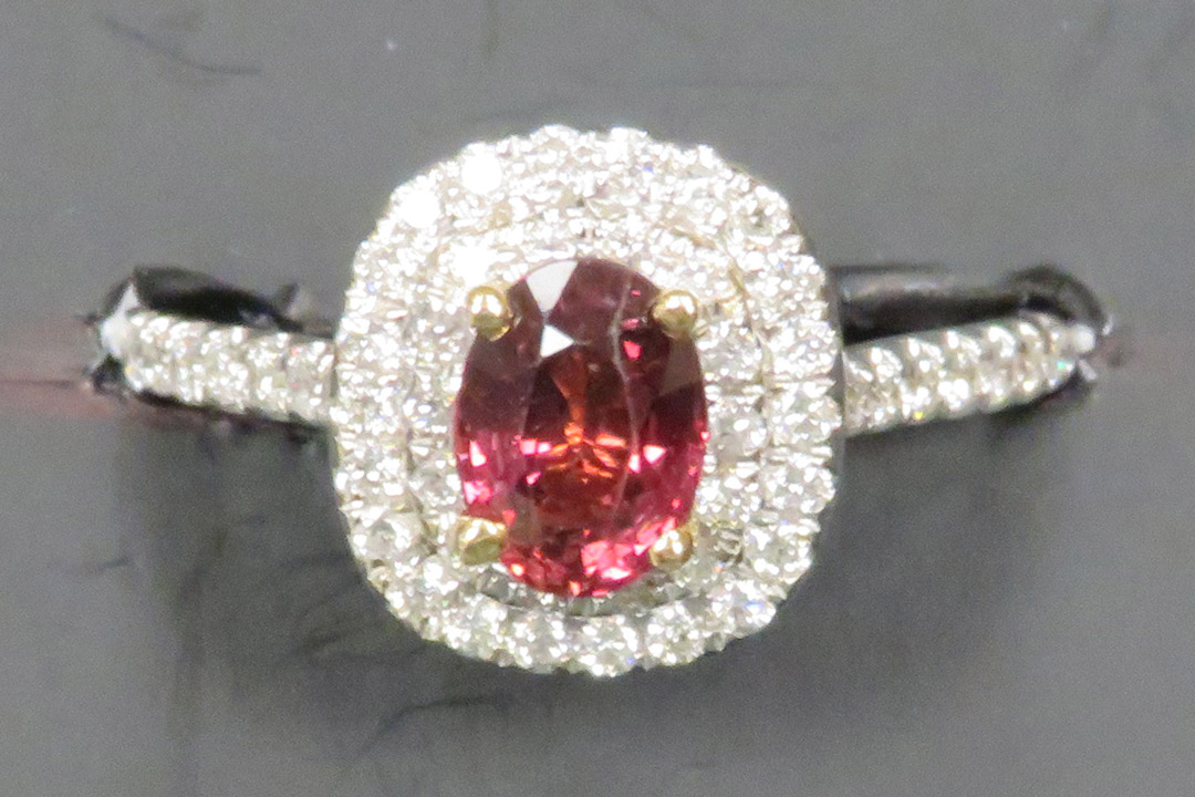 0th Image of a N/A LADIES CAST ORANGE SAPPHIRE & DIAMOND RING