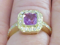 Image 4 of 8 of a N/A NATURAL SAPPHIRE CORUNDUM & DIAMOND RING