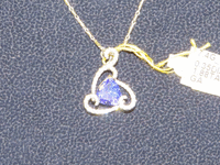 Image 2 of 4 of a N/A NATURAL TANZANITE ZOISITE & DIAMOND PENDANT