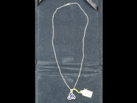 Image 3 of 4 of a N/A NATURAL TANZANITE ZOISITE & DIAMOND PENDANT
