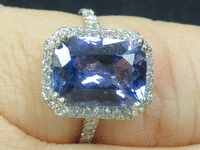 Image 4 of 5 of a N/A TANZANITE ZOISITE DIAMOND RING