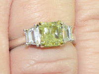 Image 6 of 9 of a N/A LADIES CAST 3 DIAMOND RING