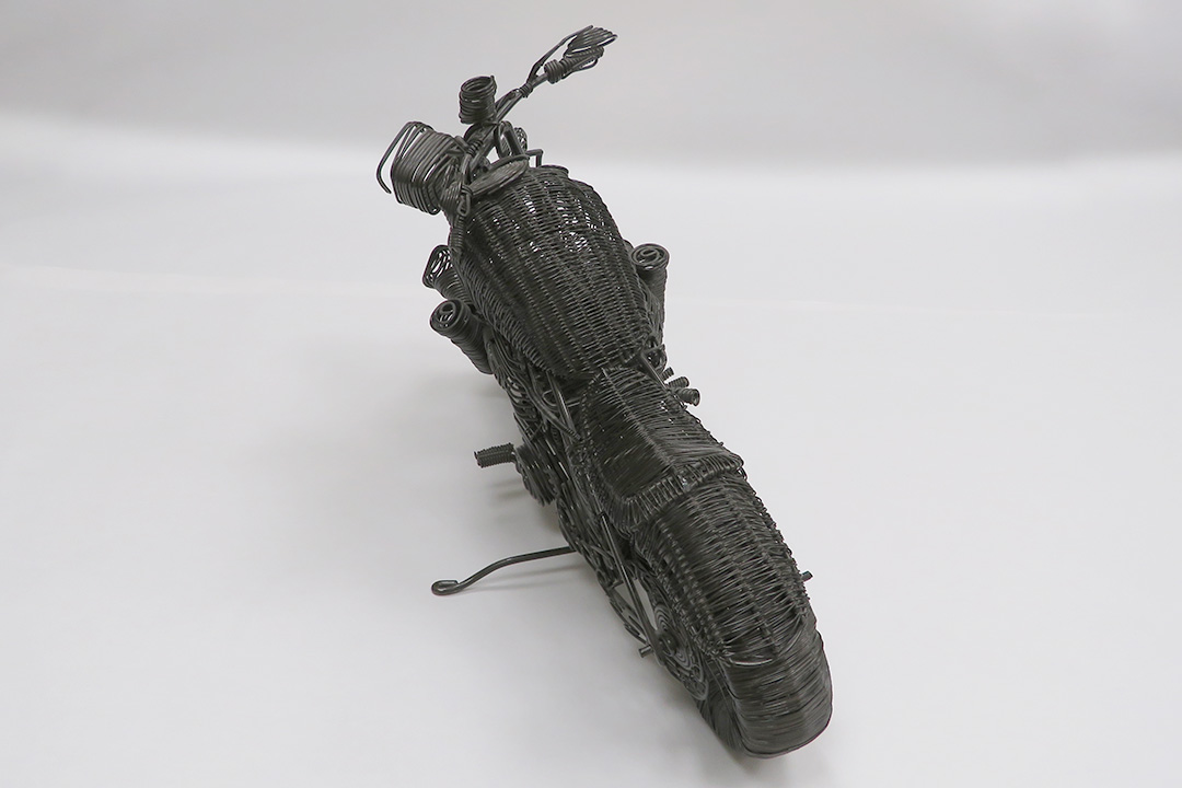 3rd Image of a N/A WIRE FOLKART BIKE SCULPTURE