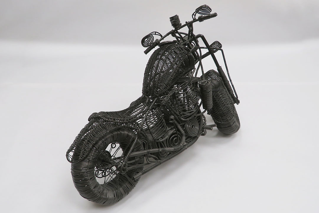 4th Image of a N/A WIRE FOLKART BIKE SCULPTURE