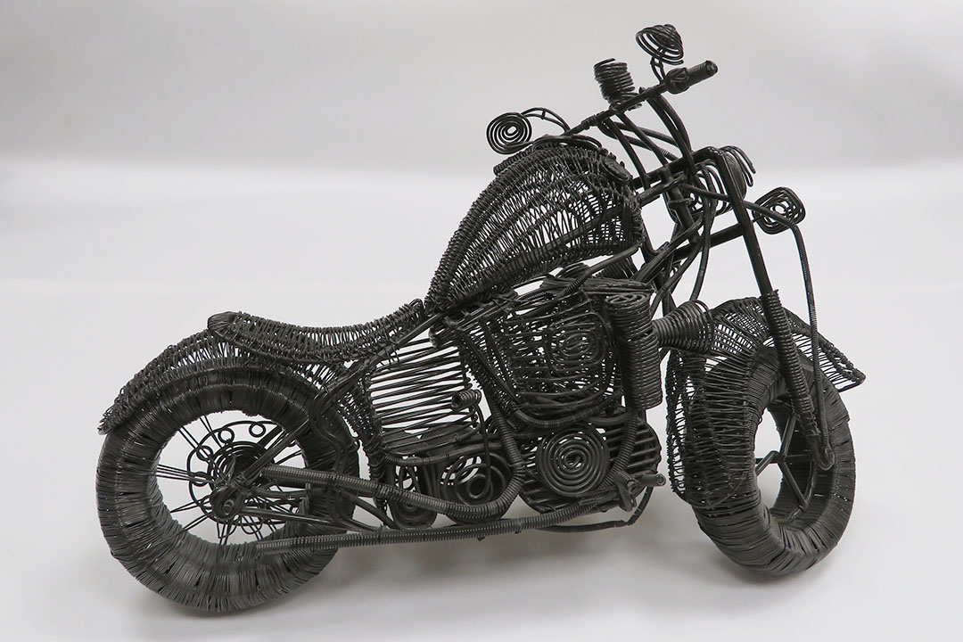 5th Image of a N/A WIRE FOLKART BIKE SCULPTURE