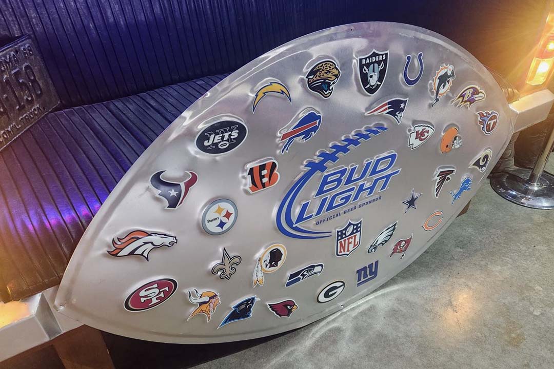 1st Image of a N/A NFL BUDLIGHT BIG FOOTBALL SIGN