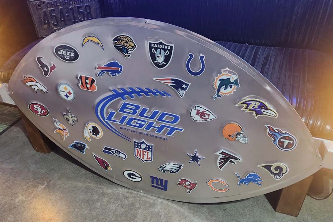 2nd Image of a N/A NFL BUDLIGHT BIG FOOTBALL SIGN