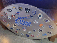 Image 3 of 3 of a N/A NFL BUDLIGHT BIG FOOTBALL SIGN
