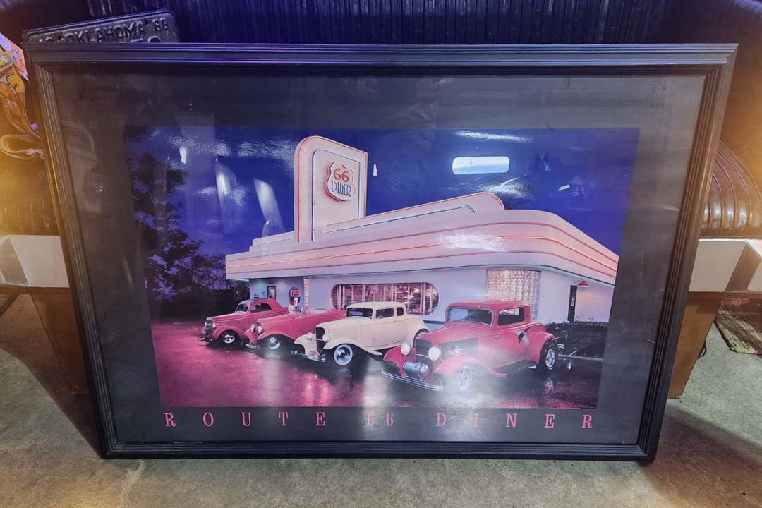 0th Image of a N/A ROUTE 66 DINER WITH CARS PAINTING