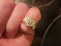 Image 1 of 4 of a N/A DIAMOND & GOLD COCKTAIL RING