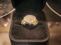 Image 2 of 4 of a N/A DIAMOND & GOLD COCKTAIL RING
