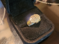 Image 3 of 4 of a N/A DIAMOND & GOLD COCKTAIL RING