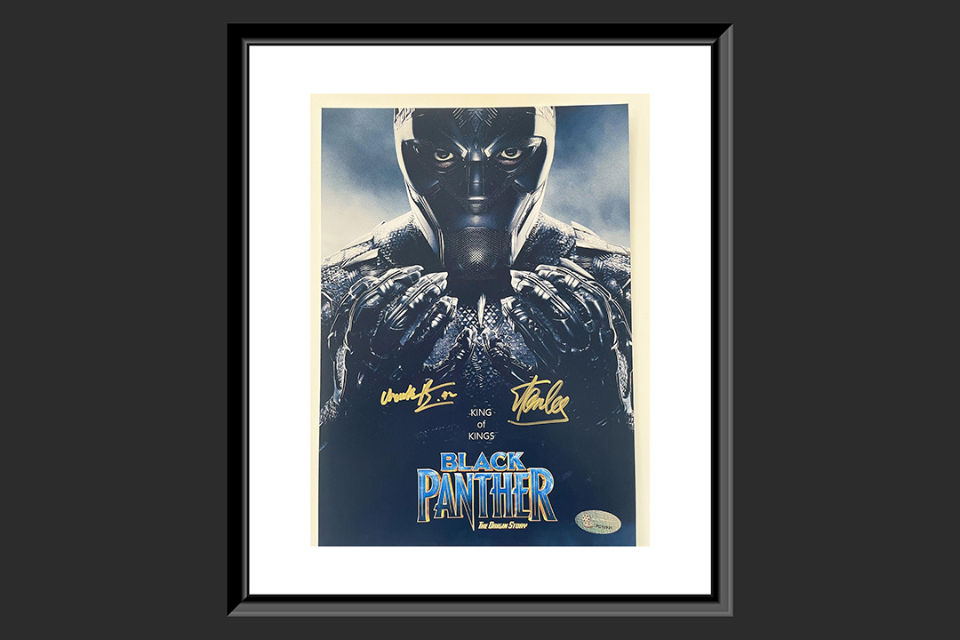 0th Image of a N/A BLACK PANTHER POSTER CHADWICK BOSEMAN AND STAN LEE SIGNED