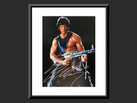 Image 1 of 1 of a N/A RAMBO SYLVESTER STALLONE SIGNED MOVIE PHOTO