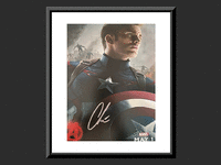 Image 1 of 1 of a N/A AVENGERS:  AGES OF U CHRIS EVANS SIGNED MOVIE PHOTO
