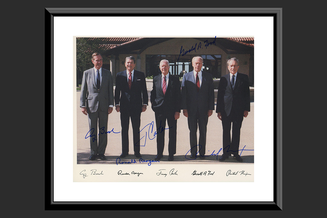 0th Image of a N/A 5 AMERICAN PRESIDENT SIGNED PHOTO