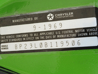 Image 23 of 29 of a 1970 CHRYSLER BARRACUDA
