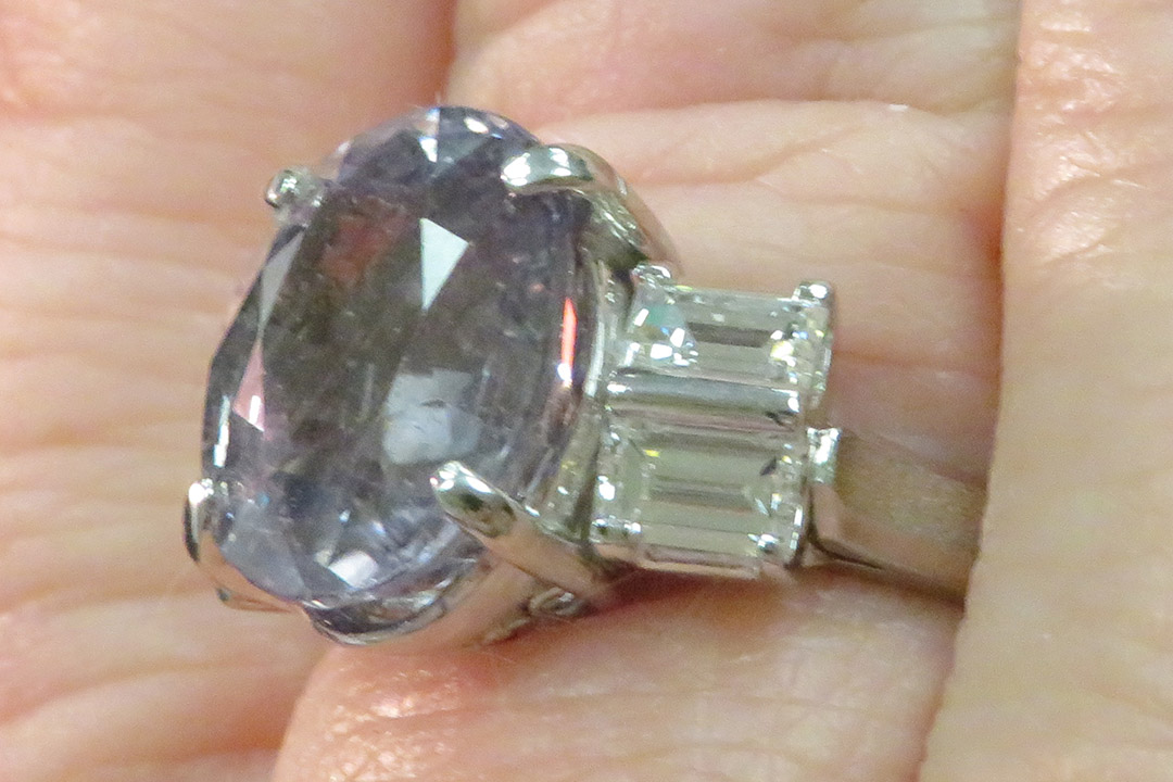 3rd Image of a N/A PLATINUM SAPPHIRE CORUNDUM & DIAMOND