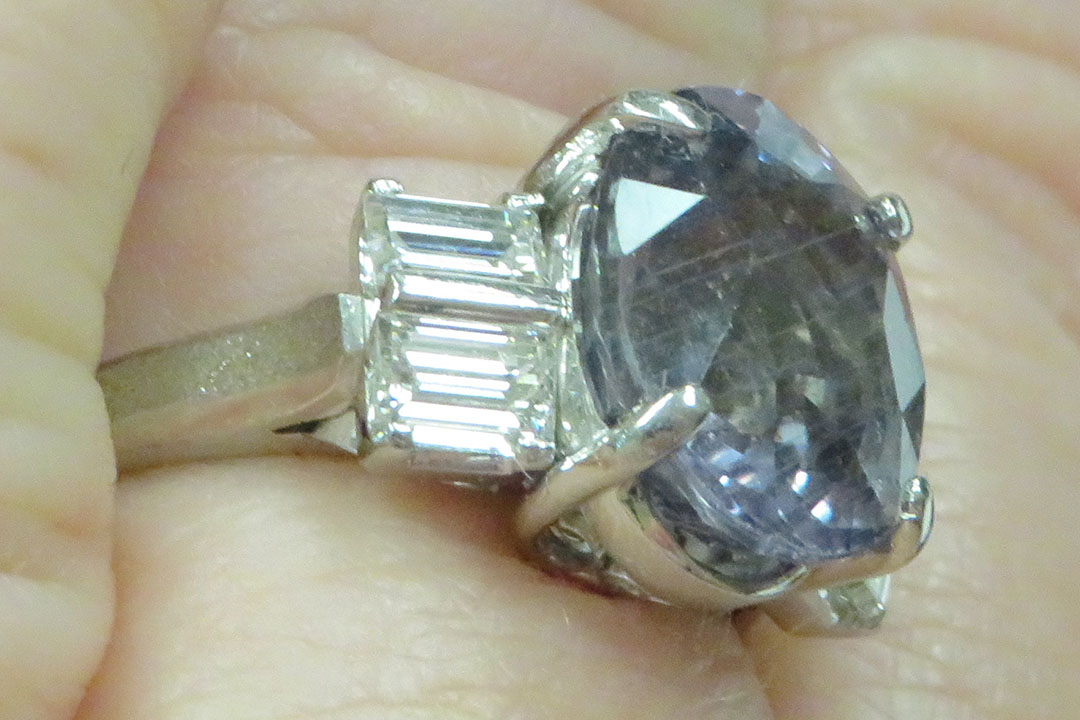 4th Image of a N/A PLATINUM SAPPHIRE CORUNDUM & DIAMOND