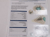 Image 7 of 7 of a N/A YELLOW GOLD EMERALD BERYL & DIAMOND