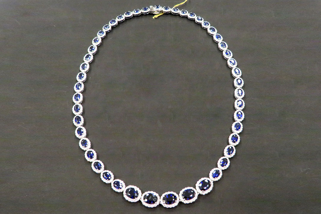 1st Image of a N/A WHITE GOLD SAPPHIRE CORUNDUM & DIAMOND