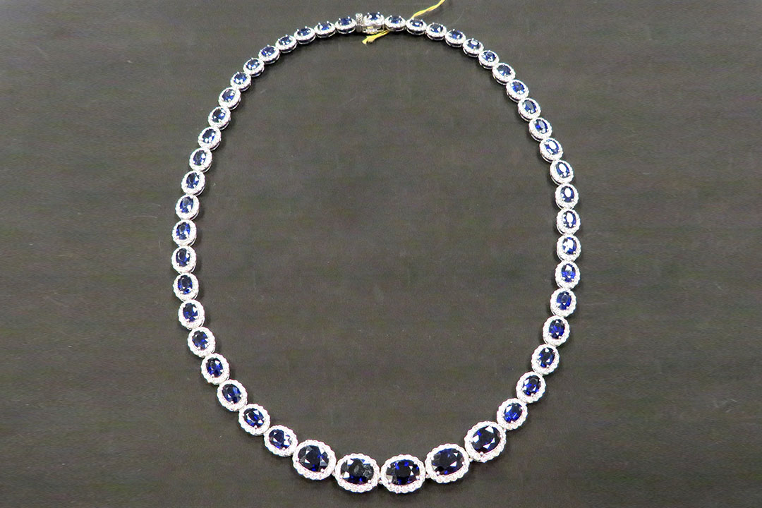 1st Image of a N/A WHITE GOLD SAPPHIRE CORUNDUM & DIAMOND