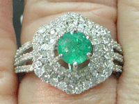 Image 4 of 8 of a N/A GOLD EMERALD DIAMOND