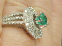 Image 6 of 8 of a N/A GOLD EMERALD DIAMOND