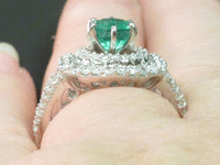 Image 7 of 8 of a N/A GOLD EMERALD DIAMOND