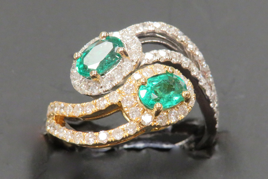 0th Image of a N/A LADY'S CUSTOM MADE EMERALD & DIAMOND