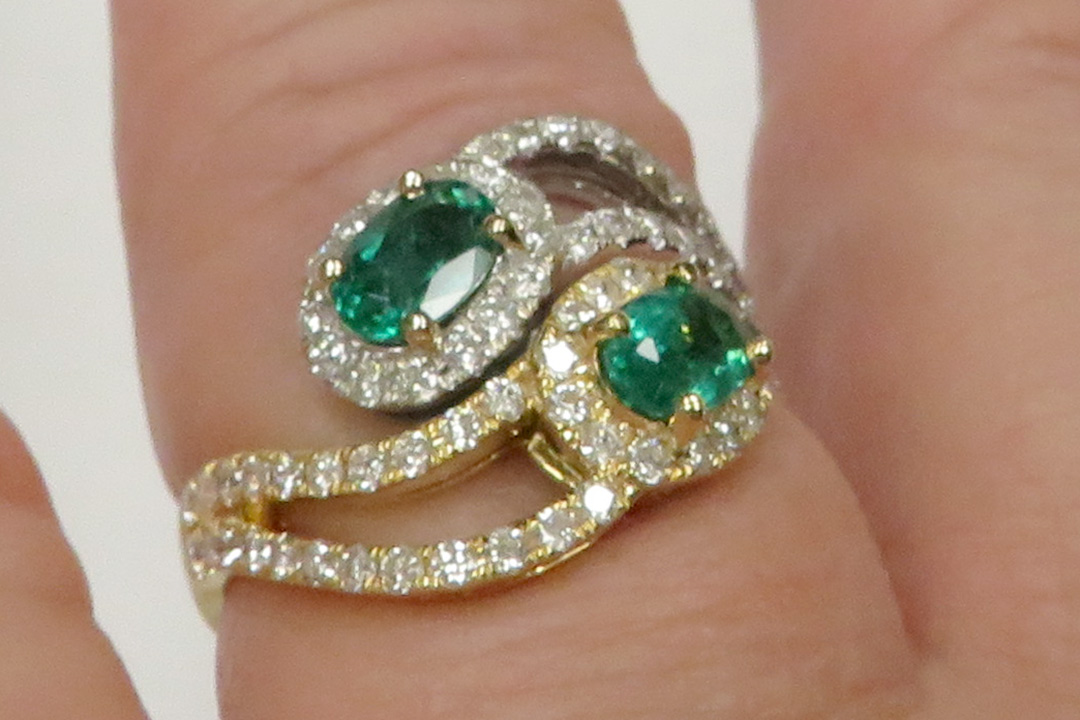 8th Image of a N/A LADY'S CUSTOM MADE EMERALD & DIAMOND