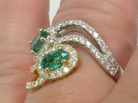 Image 10 of 11 of a N/A LADY'S CUSTOM MADE EMERALD & DIAMOND