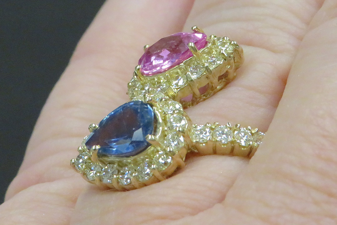 6th Image of a N/A PINK/BLUE SAPPHIRE CORUNDUM & DIAMOND