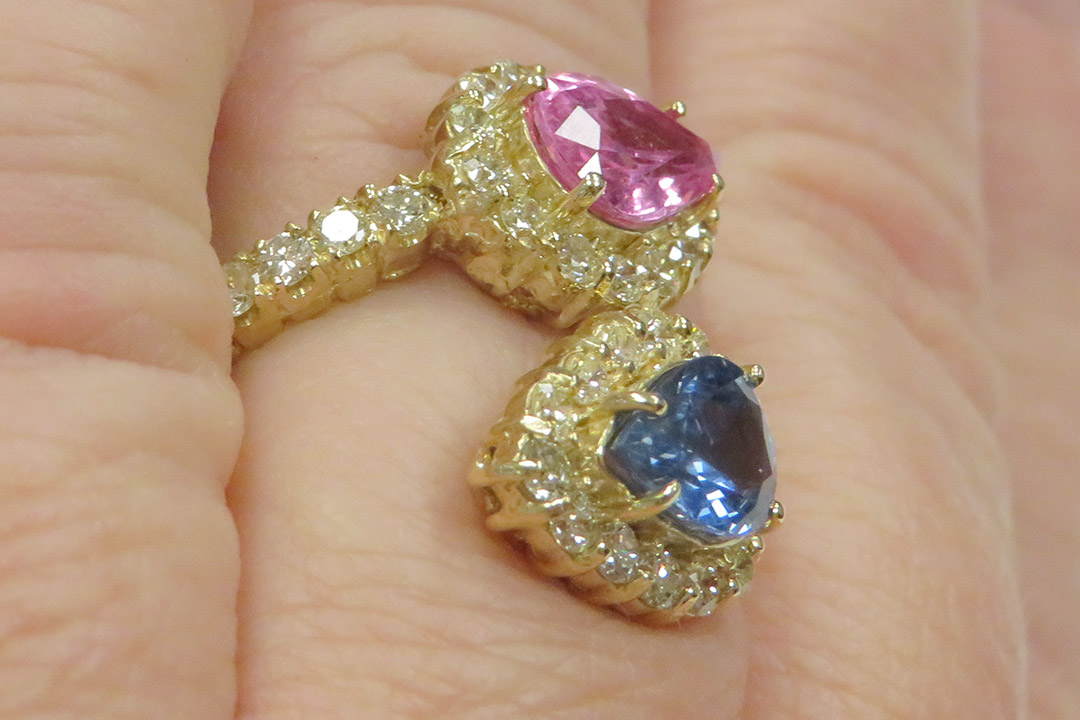 7th Image of a N/A PINK/BLUE SAPPHIRE CORUNDUM & DIAMOND