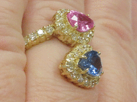 Image 8 of 9 of a N/A PINK/BLUE SAPPHIRE CORUNDUM & DIAMOND
