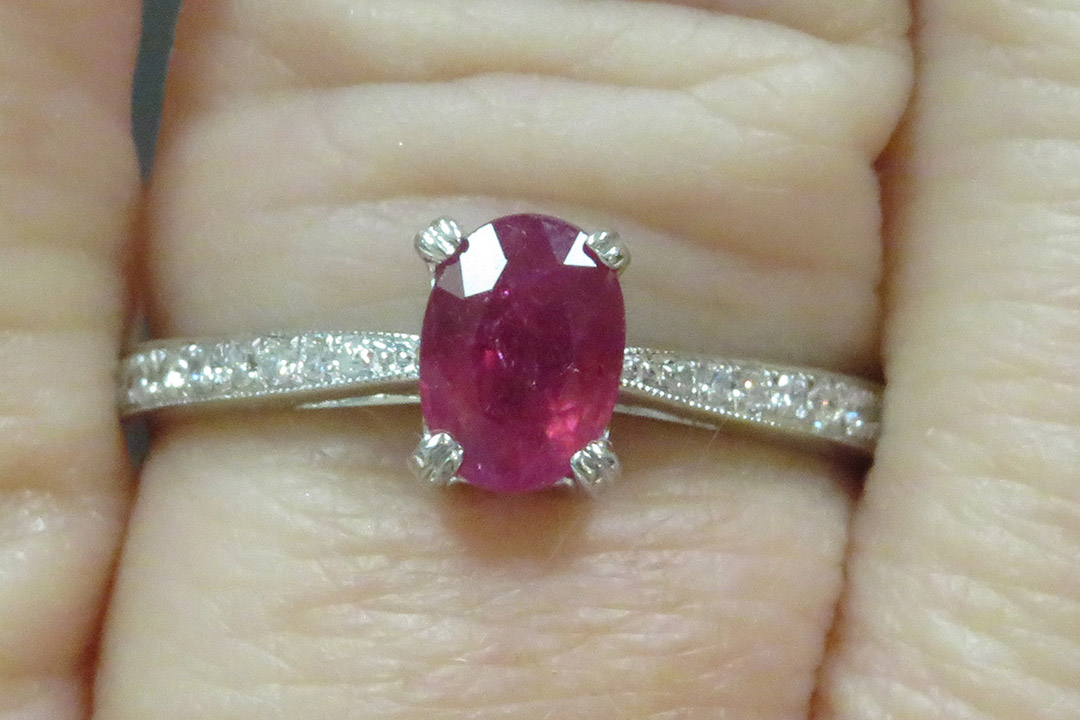 4th Image of a N/A GOLD RUBY CORUNDUM & DIAMOND