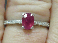 Image 5 of 8 of a N/A GOLD RUBY CORUNDUM & DIAMOND