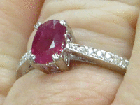 Image 6 of 8 of a N/A GOLD RUBY CORUNDUM & DIAMOND