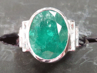 Image 1 of 8 of a N/A PLATINUM EMERALD DIAMOND