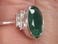 Image 6 of 8 of a N/A PLATINUM EMERALD DIAMOND